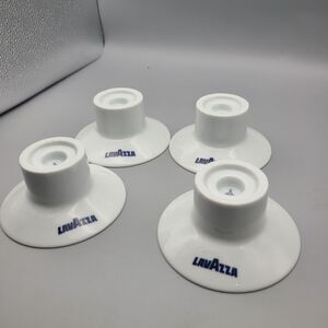 Set (4) Lavazza candleholders d'ancap White Porcelain Italy New